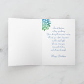 Floral Print Custom Name Birthday Card Friend Card Kaart (Binnen)