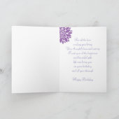 Floral Print Custom Name Birthday Card Friend Card Kaart (Binnen)