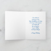 Floral Print Custom Name Birthday Card Friend Card Kaart (Binnen)