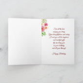 Floral Print Custom Name Birthday Kaart-Grandfathe Kaart (Binnen)