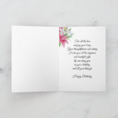 Floral Print Custom Name Birthday Kaart-Mam Kaart (Binnen)