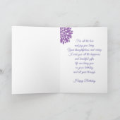 Floral Print Custom Name Birthday Kaart-Mam Kaart (Binnen)