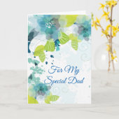 Floral Print Custom Name Kaart-Vaderdag Kaart (Gele Bloem)