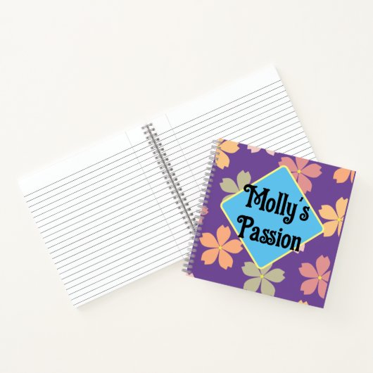  Floral print dankbaarheid Notitieboek (Binnen)