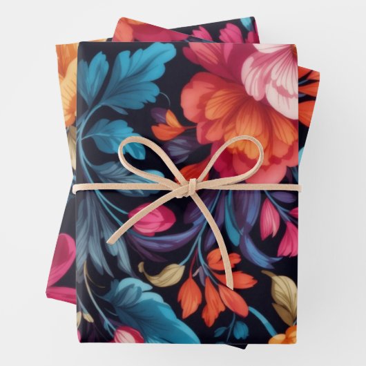 Floral Print Inpakpapier Vel (In situ)