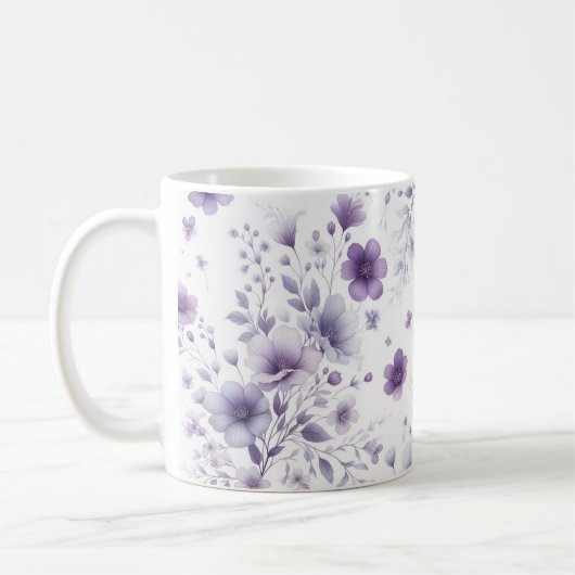 Floral Print Koffie Mok/Levendige Floral Design Mo Koffiemok (Links)