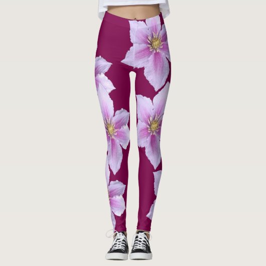 Floral Print Leggings–Elegante & Stijlvolle Active Leggings (Voorkant)