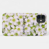 Floral Print met Hoesje-Gemate iPhone Case (Achterkant (horizontaal))