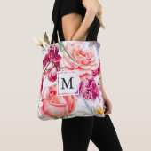 Floral Print met Monogram Tote Bag (Dichtbij)