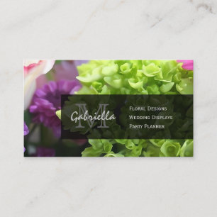 Floral print : Monogram Visitekaartjes