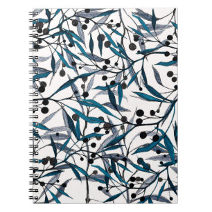 Floral print. Natuurlijke curven. Patroon Notitieboek