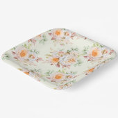 Floral Print Papieren Bordje (Gebogen)