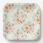 Floral Print Papieren Bordje (Voorkant)