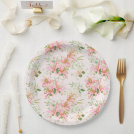 Floral Print Papieren Bordje