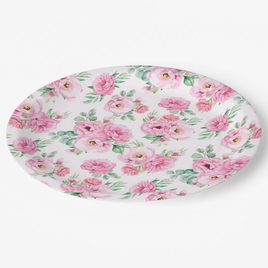 Floral Print Papieren Bordje (Gekanteld)