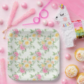 Floral Print Papieren Bordje (Feest)