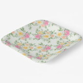 Floral Print Papieren Bordje (Gebogen)