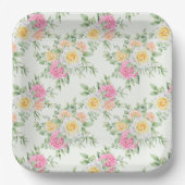 Floral Print Papieren Bordje (Voorkant)