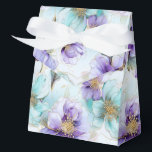 Floral Print Party Treat Box Bedankdoosjes<br><div class="desc">Party gunst box wordt getoond met een mooie grote bloemen bloemenprint. Pas dit object aan of koop zoals het is. Tip: Voeg gewoon je geweldige lekkernijen toe en voeg wat feestelijk lint toe. Afbeelding met vergunning</div>