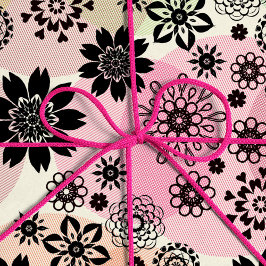 Floral Print Pop Pattern Cute Girly Boho Hippie Cadeaupapier