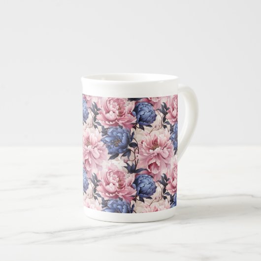 Floral Print Porselein Kop (Voorkant rechts)
