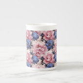 Floral Print Porselein Kop (Voorkant)