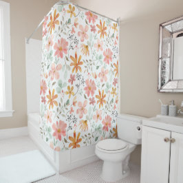 Floral Print Shower Curtain Douchegordijn