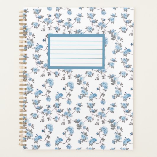 floral print Spiral Notebook planner (Voorkant)