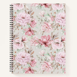 Floral Print Spiral Notitieboek