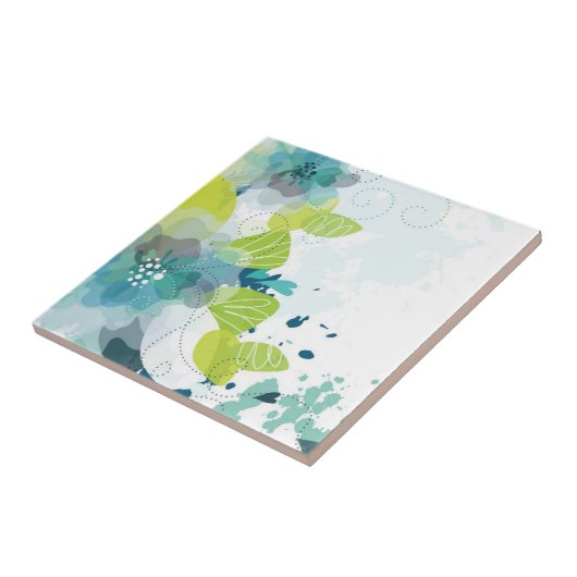 Floral Print Tegel Tegeltje (Zijkant)