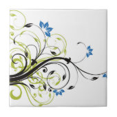 Floral Print Tegel Tegeltje (Voorkant)