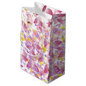 Floral print Valentine's Tissue Paper Klein Cadeauzakje (Achterkant Gekanteld)