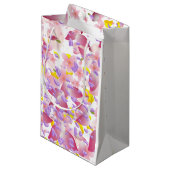 Floral print Valentine's Tissue Paper Klein Cadeauzakje (Voorkant Gekanteld)