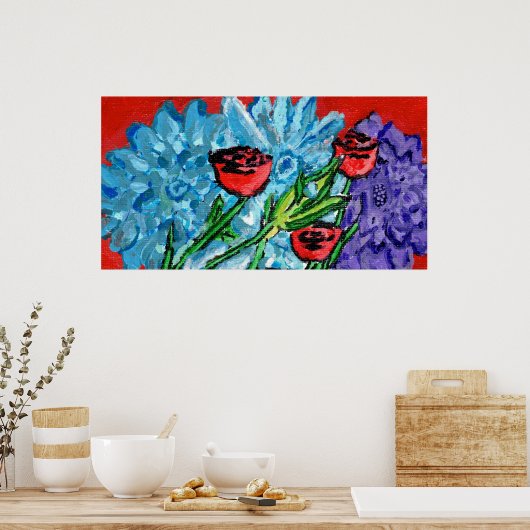 Floral Print, Value Poster  (Semi-Gloss) (Keuken)