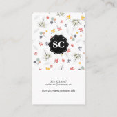 Floral Print Visitekaartje (Achterkant)