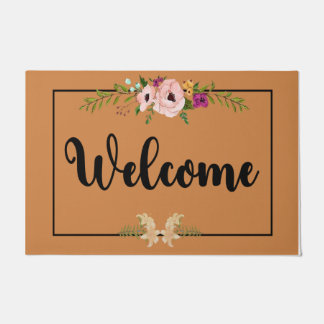 Floral Print Welcome Deurm, Eenvoudig ventilatorde Deurmat