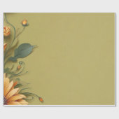 Floral Print Wrapping Paper Sheet Cadeaupapier (Vlak)