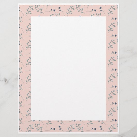 Floral Printer Briefpapier randpapier Flyer (Achterkant)