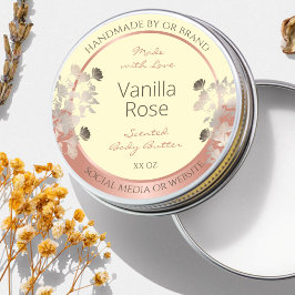 Floral Product Etiketten Crème en Roos Goud Lijst