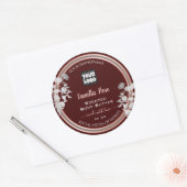 Floral Product Labels Gepersonaliseerd Bourgogne e (Envelop)
