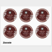 Floral Product Labels Gepersonaliseerd Bourgogne e (Vel)