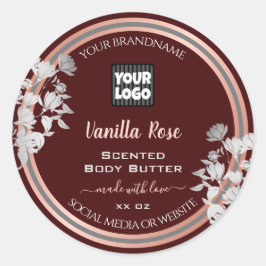 Floral Product Labels Gepersonaliseerd Bourgogne e