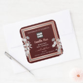 Floral Product Labels Gepersonaliseerd Bourgogne e (Envelop)