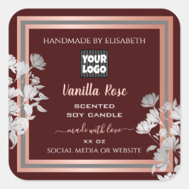 Floral Product Labels Gepersonaliseerd Bourgogne e