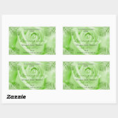 Floral Product Labels Groen Roos met palmbladeren (Vel)