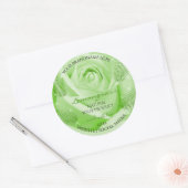 Floral Product Labels Groen Roos met palmbladeren (Envelop)