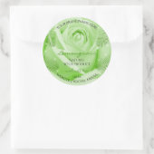 Floral Product Labels Groen Roos met palmbladeren (Tas)