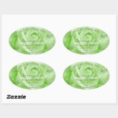 Floral Product Labels Groen Roos met palmbladeren (Vel)