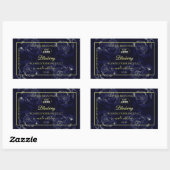 Floral Product Package Labels donkerblauwe Rozen L (Vel)