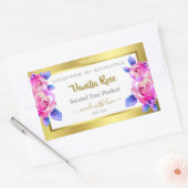 Floral Product Packaging Labels Gold White Roze (Envelop)